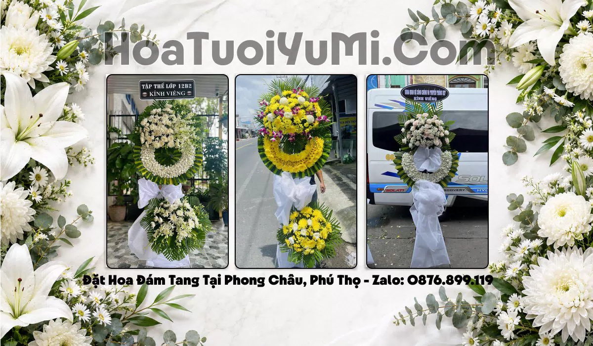 hoa viếng đám tang tại Phường Phong Châu Phú Thọ