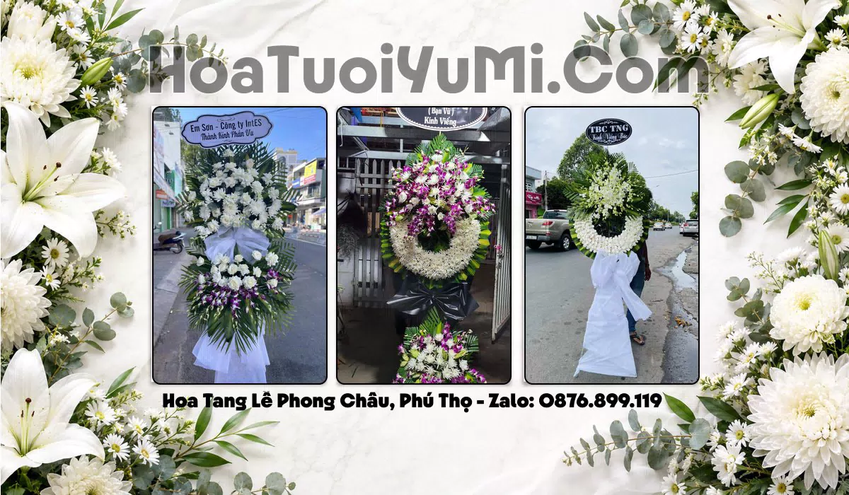 kệ hoa viếng tang lễ Phường Phong Châu