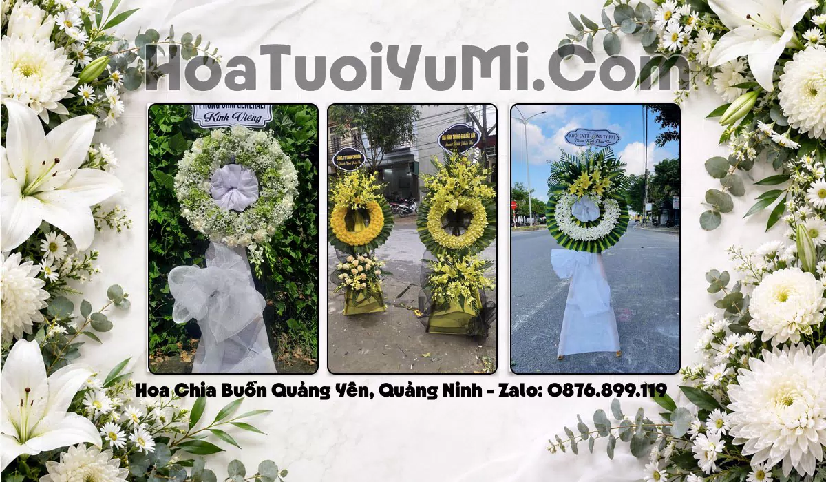 vòng hoa tang lễ Phường Quảng Yên giao tận nơi