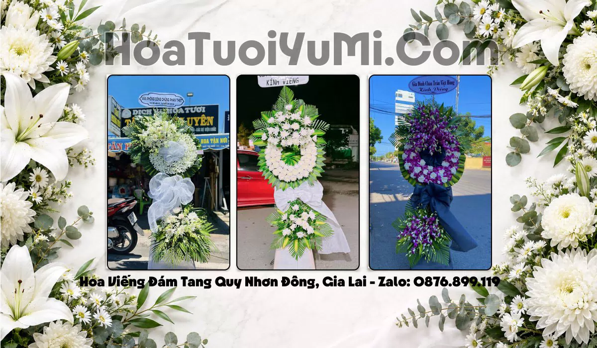 Kệ hoa viếng tang lễ tại Phường Quy Nhơn Đông
