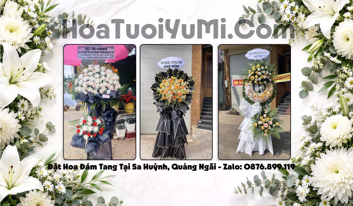vòng hoa tang lễ Phường Sa Huỳnh