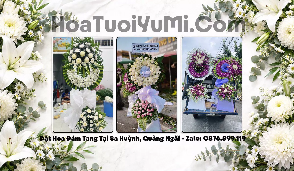hoa tang lễ Phường Sa Huỳnh giao kịp giờ