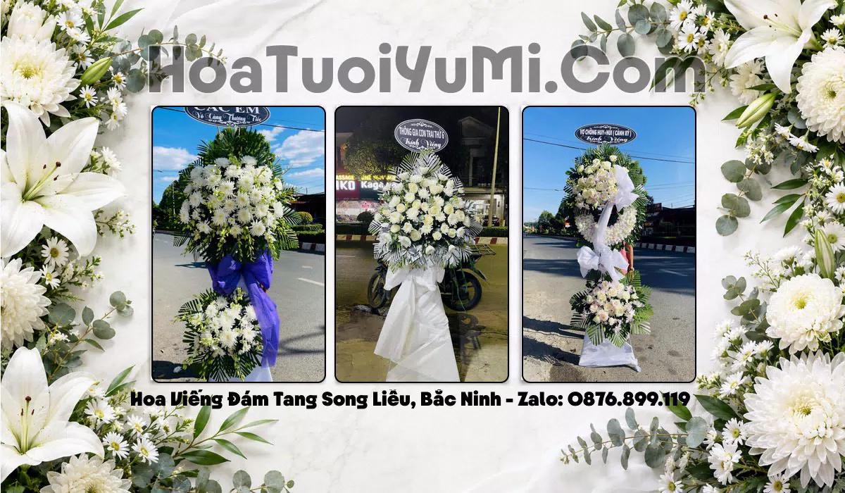 Vòng hoa phúng viếng giao tận nơi tại Phường Song Liễu, Bắc Ninh