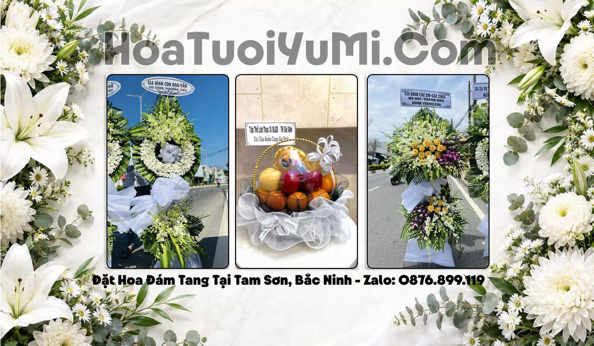 Vòng hoa chia buồn tại Phường Tam Sơn Bắc Ninh