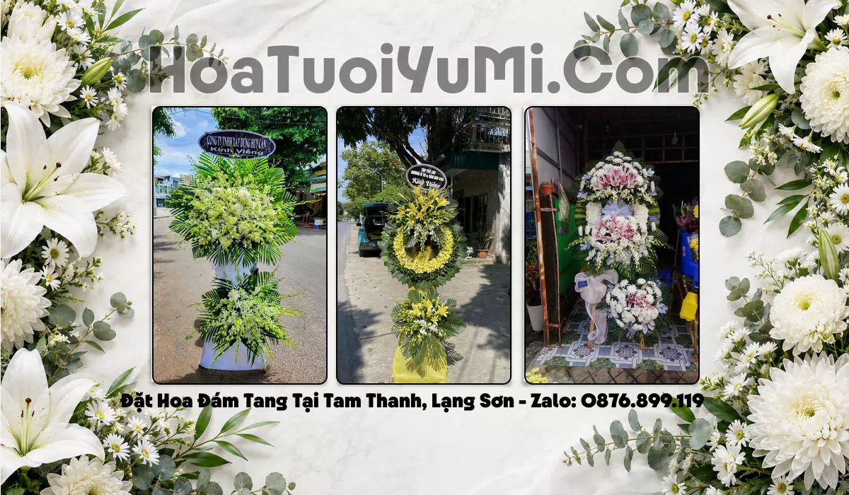 Vòng hoa chia buồn tại Phường Tam Thanh