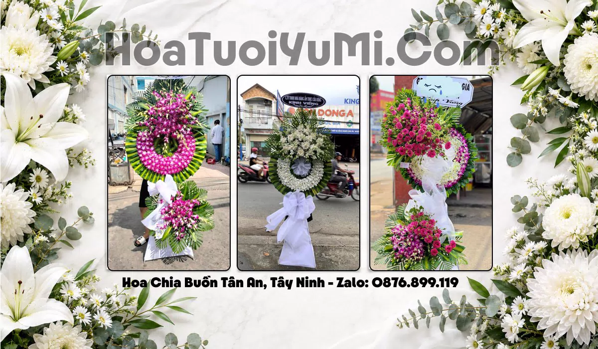 Vòng hoa tang lễ Phường Tân An Tây Ninh