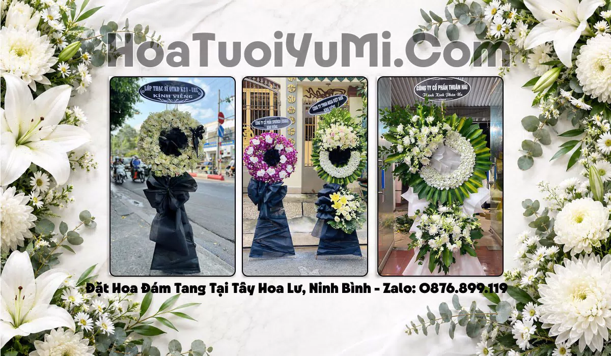 vòng hoa chia buồn tại Phường Tây Hoa Lư, Ninh Bình