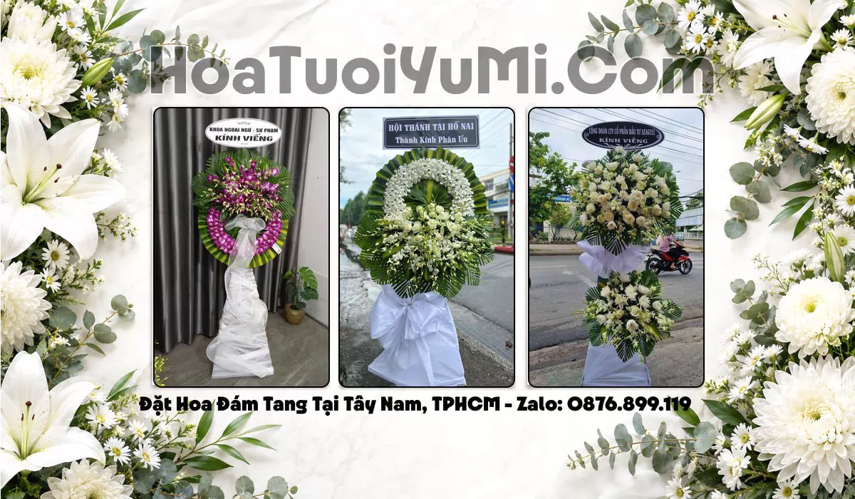 Vòng hoa tang lễ giao tận nơi tại Phường Tây Nam
