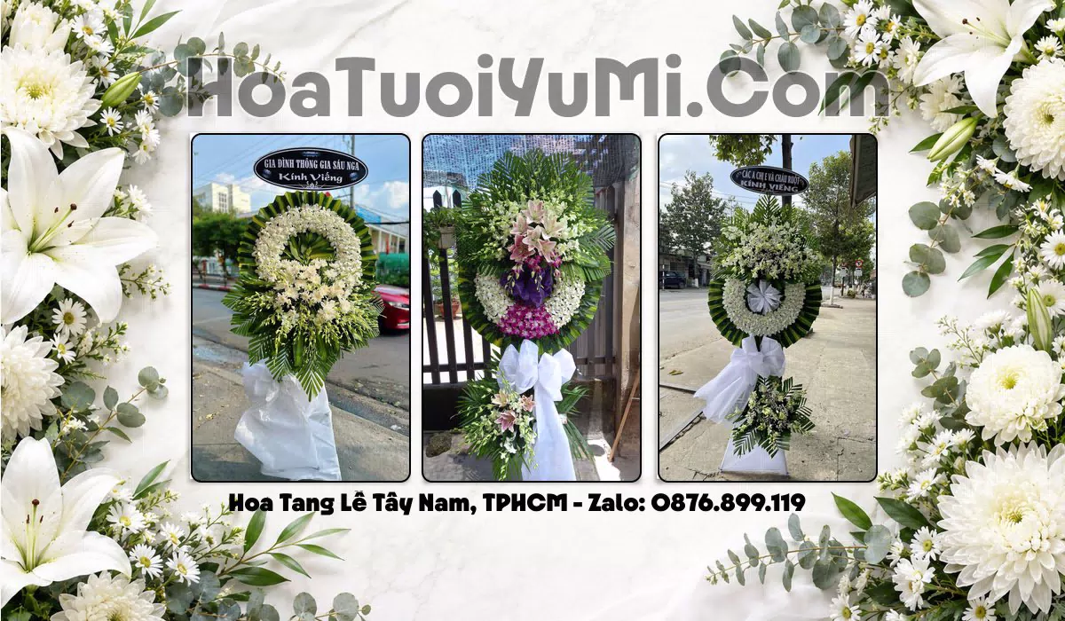 Kệ hoa chia buồn tại Phường Tây Nam