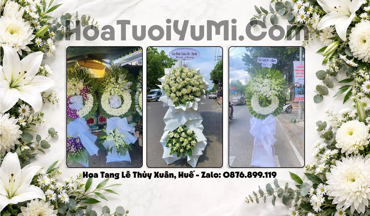 vòng hoa tang lễ Phường Thủy Xuân