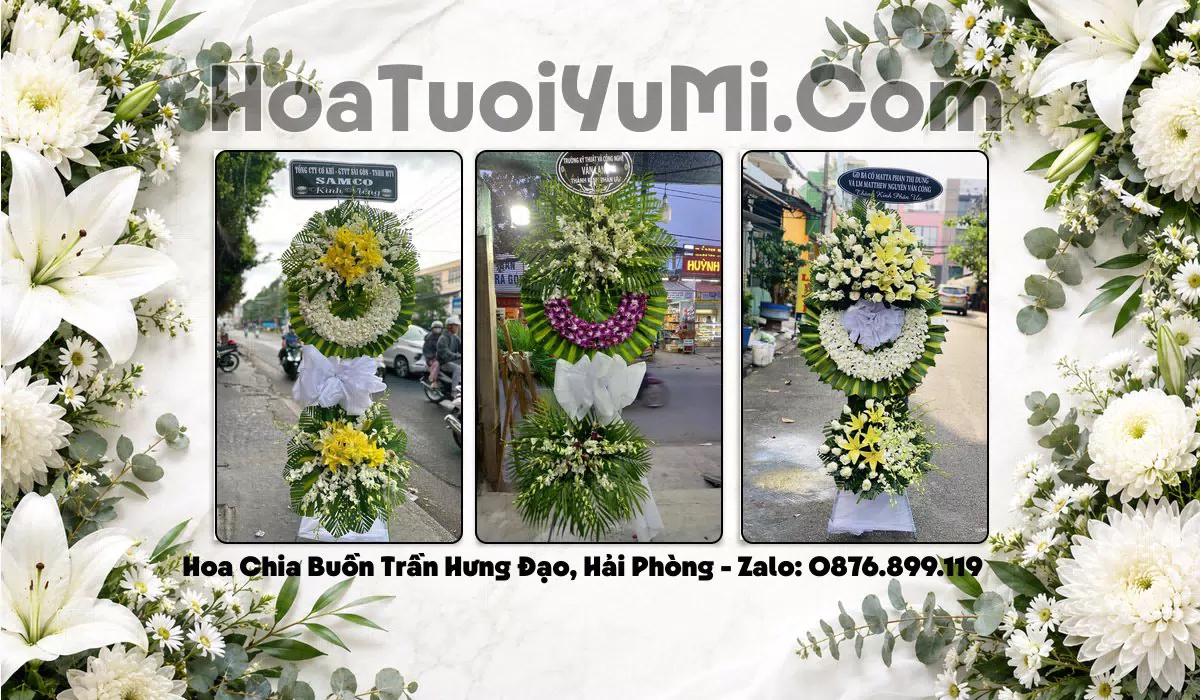 vòng hoa viếng tang lễ tại Phường Trần Hưng Đạo, Hải Phòng