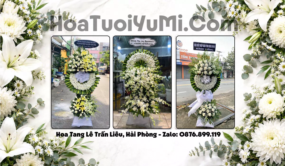 vòng hoa tang lễ tại Phường Trần Liễu Hải Phòng