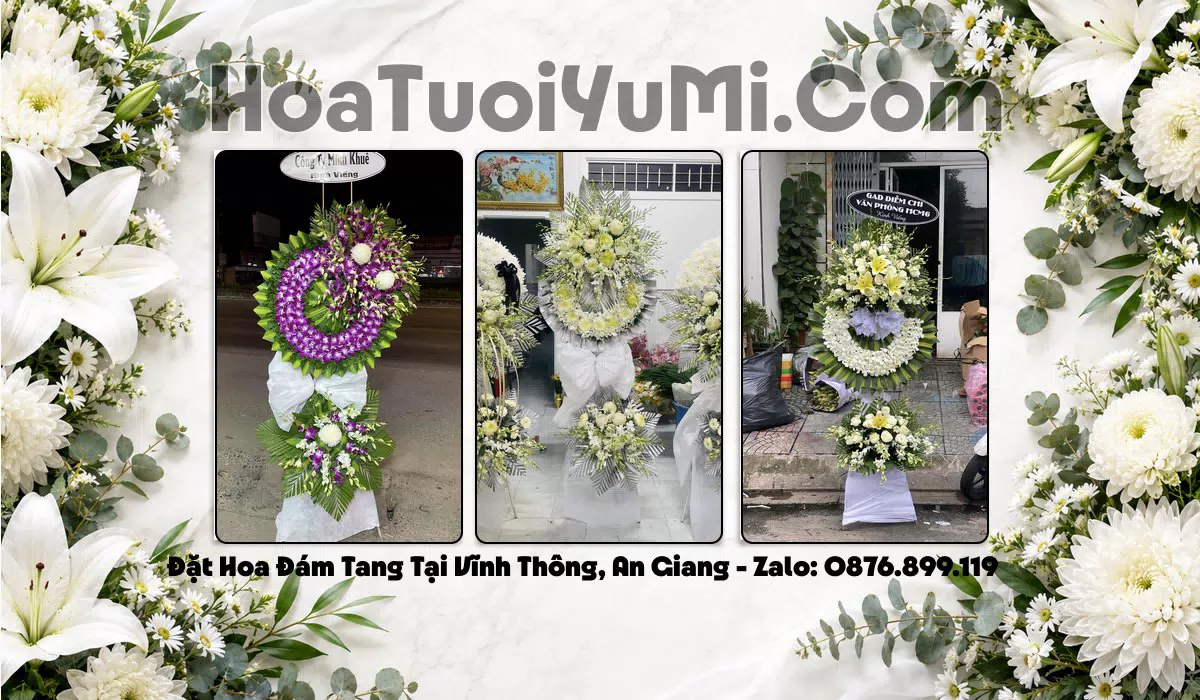 kệ hoa chia buồn giao tận nơi tại Phường Vĩnh Thông, An Giang