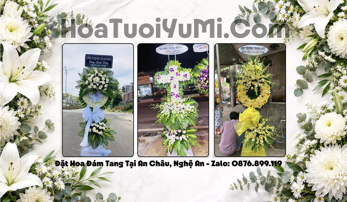 hoa viếng đám tang Xã An Châu, Nghệ An