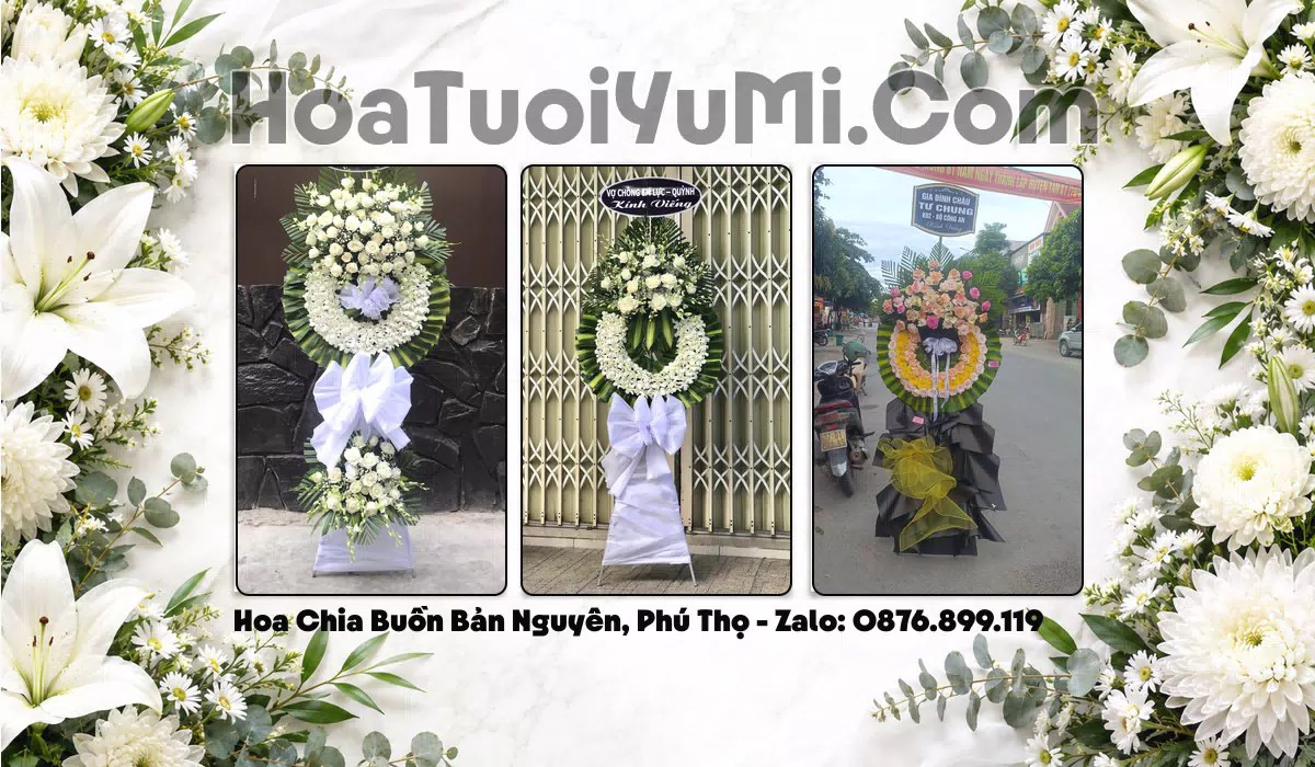 vòng hoa tang lễ tại Xã Bản Nguyên, Phú Thọ