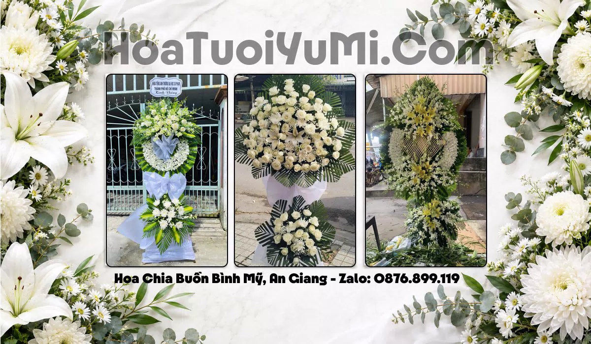 Vòng Hoa Viếng Xã Bình Mỹ, Tỉnh An Giang - Giao Kịp Giờ