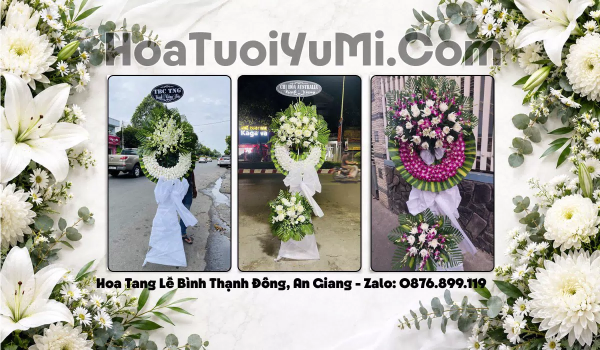 vòng hoa viếng tại Xã Bình Thạnh Đông, An Giang