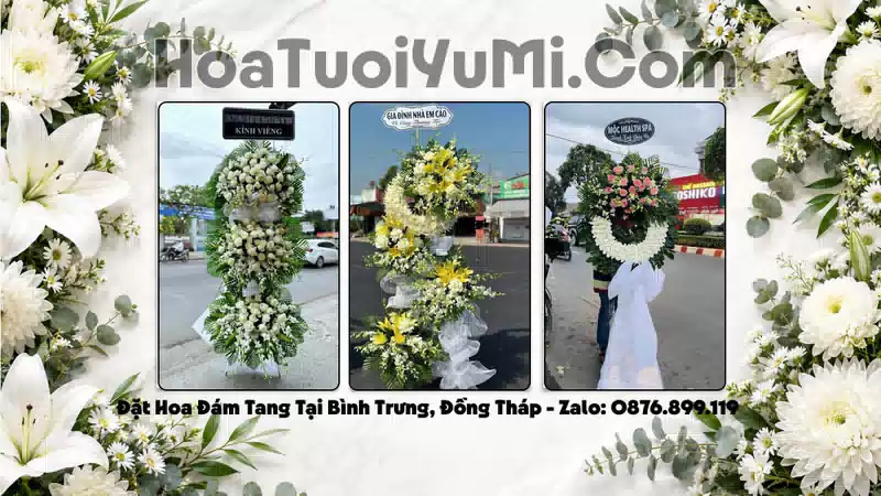 Đặt Vòng Hoa Đám Tang Tại Xã Bình Trưng, Tỉnh Đồng Tháp