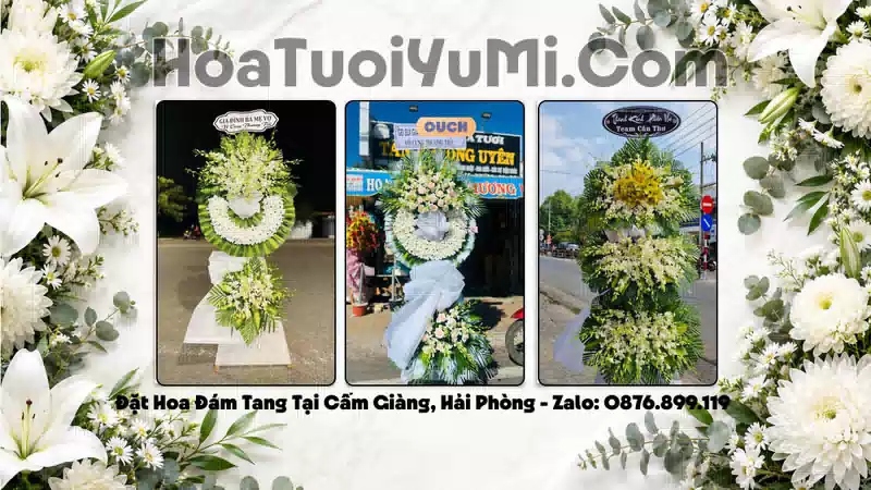 Đặt Vòng Hoa Đám Tang Tại Xã Cẩm Giàng, Hải Phòng