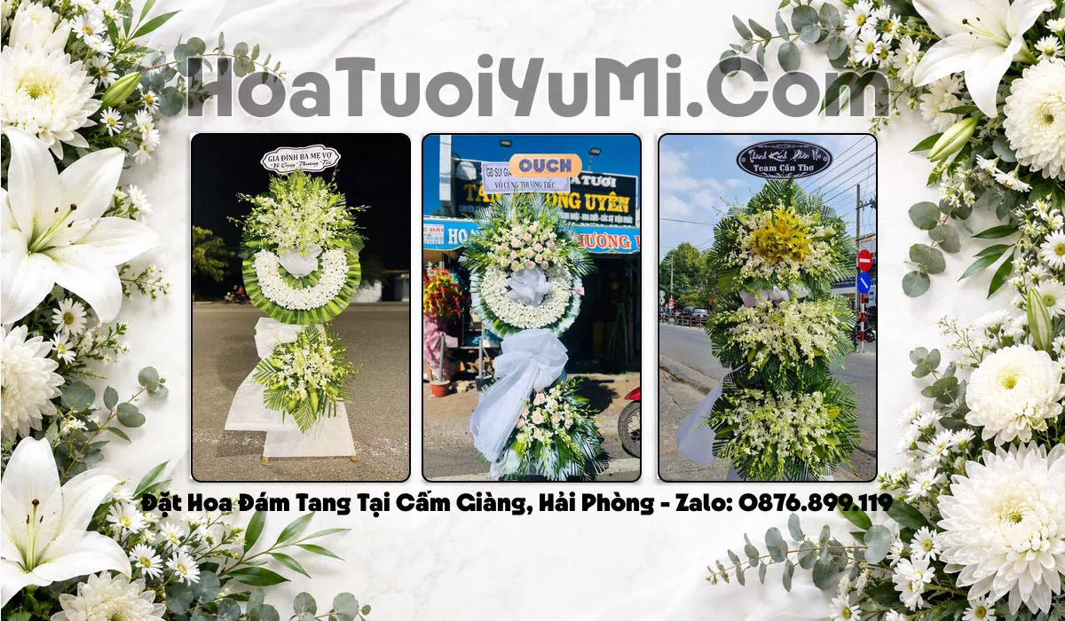 Đặt Vòng Hoa Đám Tang Tại Xã Cẩm Giàng, Hải Phòng