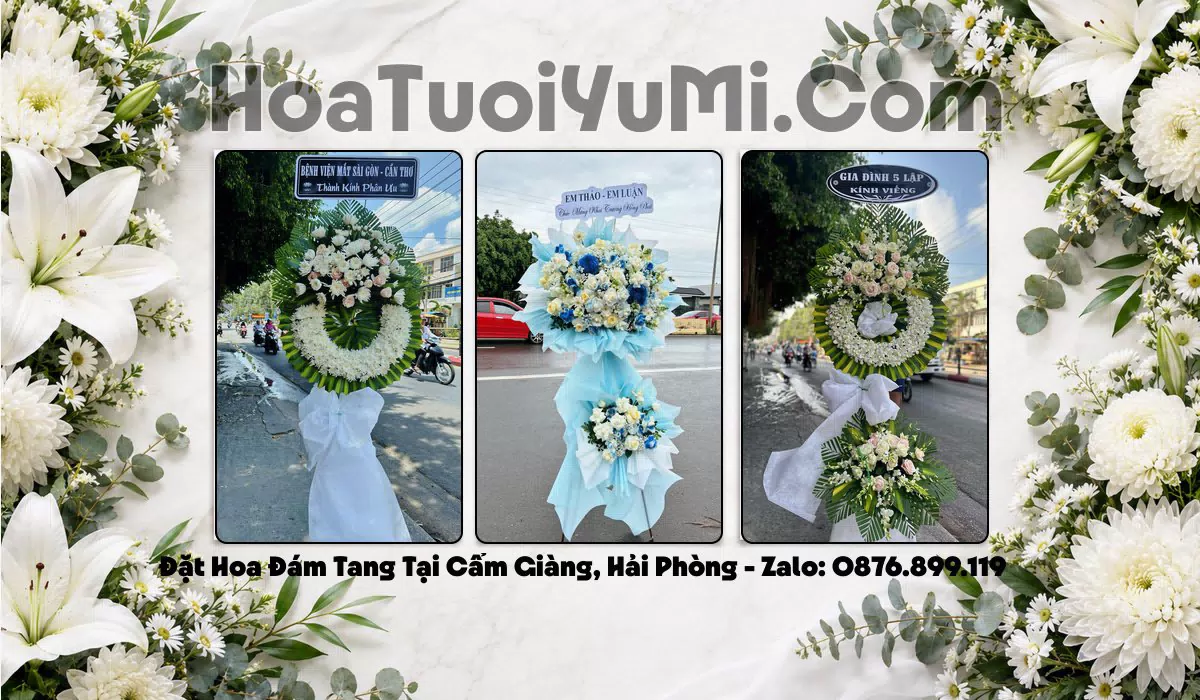 kệ hoa chia buồn giao tận nơi tại Xã Cẩm Giàng, Hải Phòng