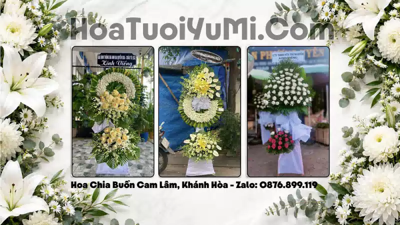 Vòng Hoa Viếng Xã Cam Lâm, Khánh Hòa - Giao Kịp Giờ