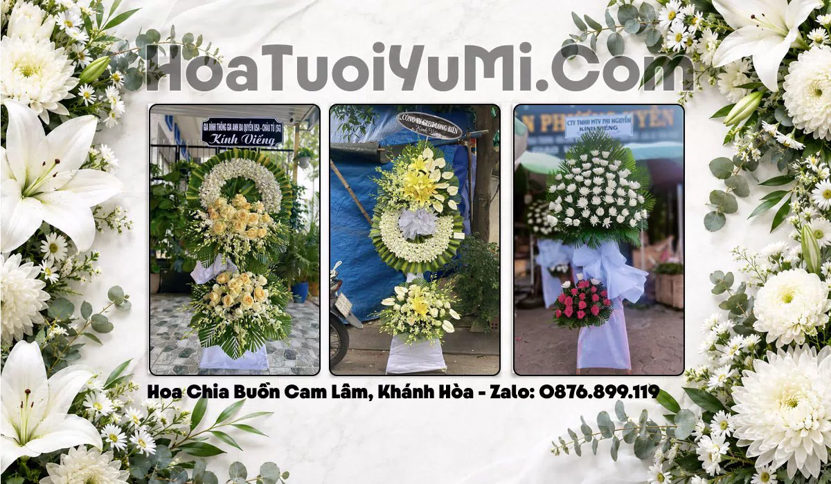 Vòng Hoa Viếng Xã Cam Lâm, Khánh Hòa - Giao Kịp Giờ
