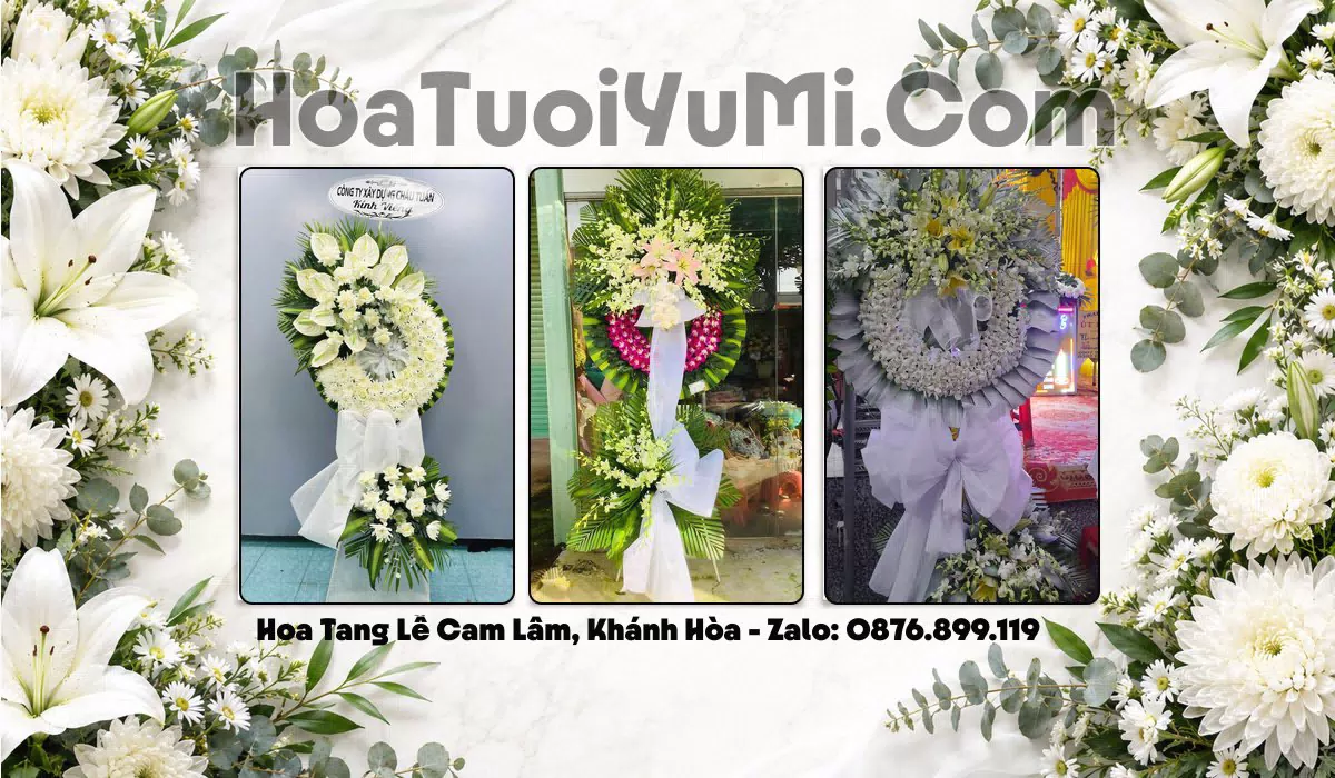 Vòng hoa viếng tại Xã Cam Lâm, Khánh Hòa