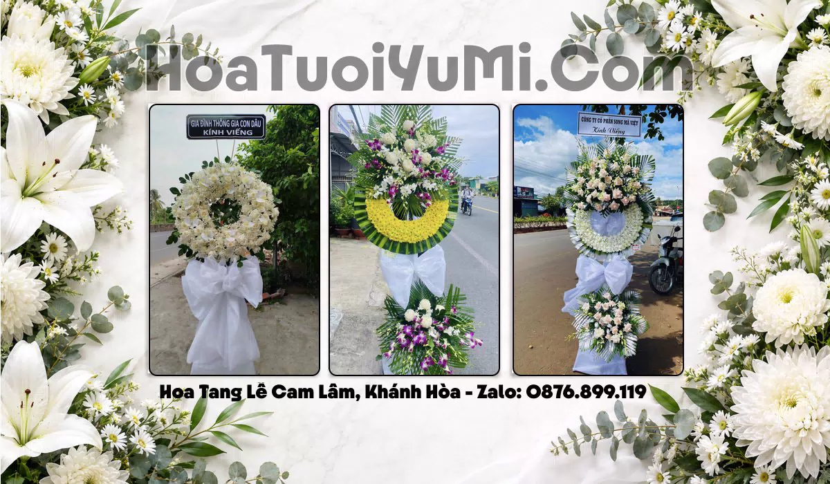 Kệ hoa viếng đám tang tại Xã Cam Lâm