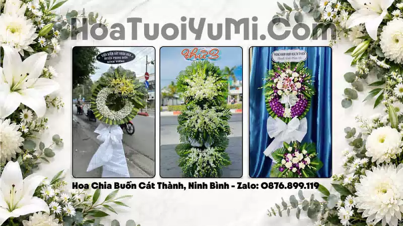 Vòng Hoa Viếng Xã Cát Thành, Ninh Bình - Giao Kịp Giờ