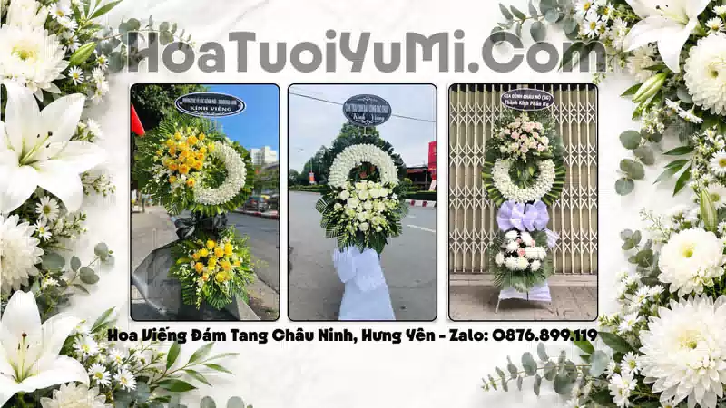 Vòng Hoa Viếng Xã Châu Ninh, Hưng Yên - Giao Kịp Giờ