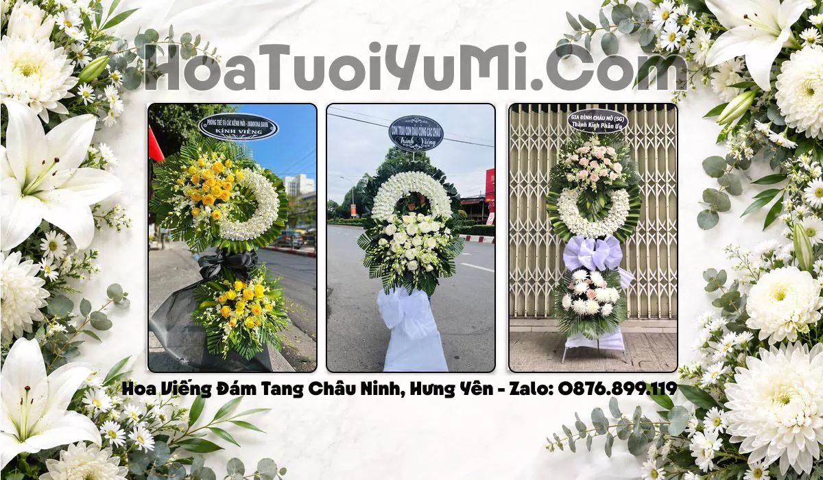 Vòng Hoa Viếng Xã Châu Ninh, Hưng Yên - Giao Kịp Giờ