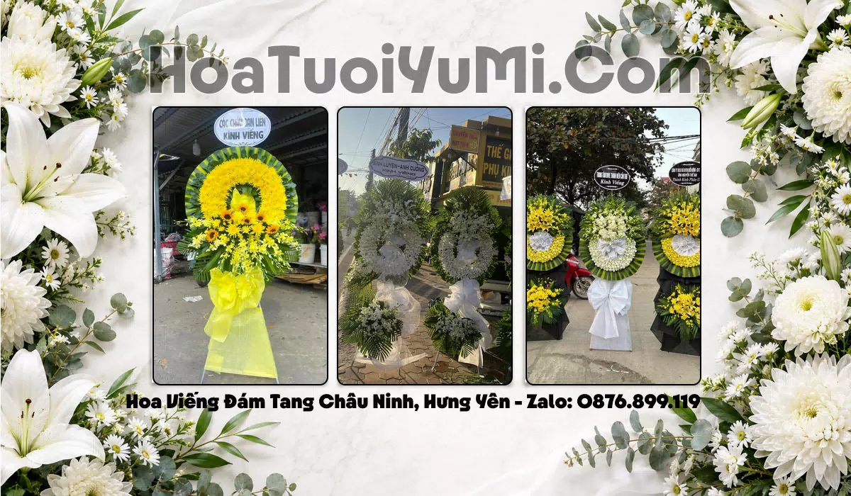 Vòng hoa tang lễ tại Xã Châu Ninh