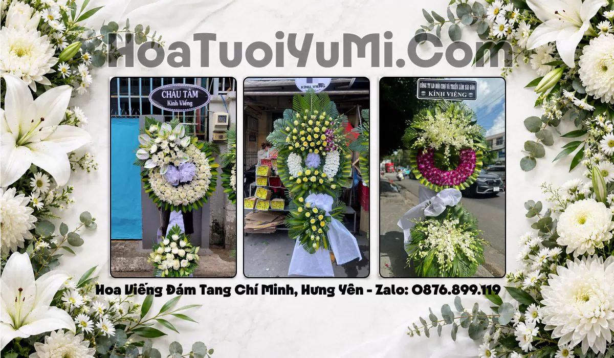 vòng hoa tang lễ tại Xã Chí Minh Hưng Yên