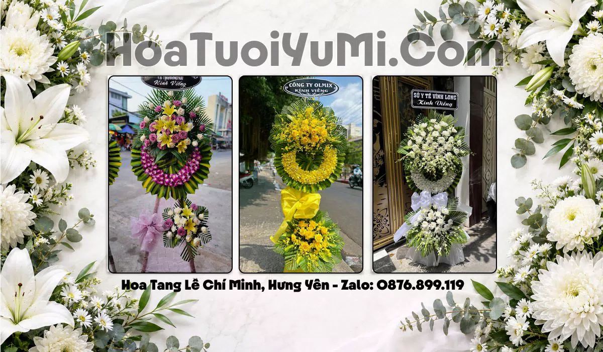 kệ hoa chia buồn Xã Chí Minh Hưng Yên
