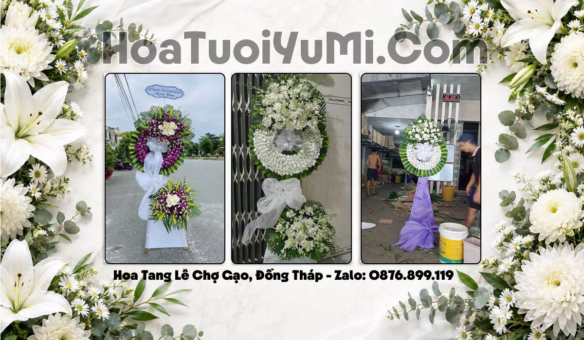 vòng hoa viếng đám tang tại Xã Chợ Gạo