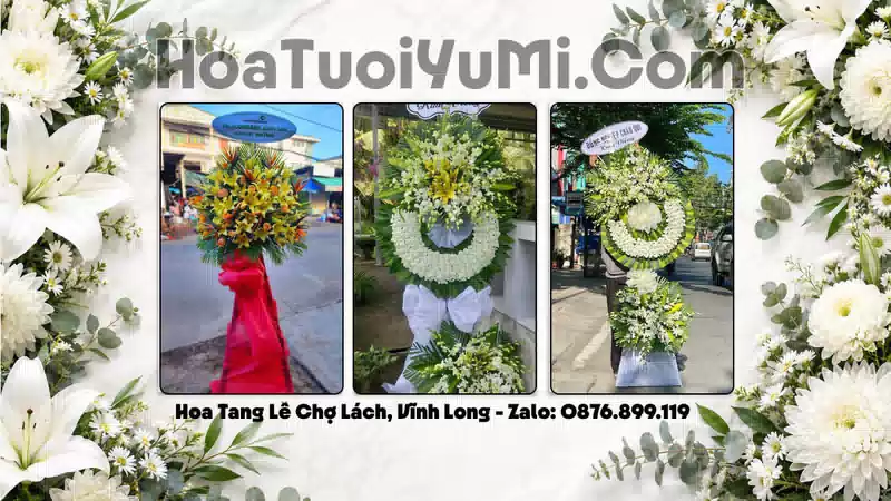Vòng Hoa Viếng Xã Chợ Lách, Vĩnh Long - Giao Kịp Giờ