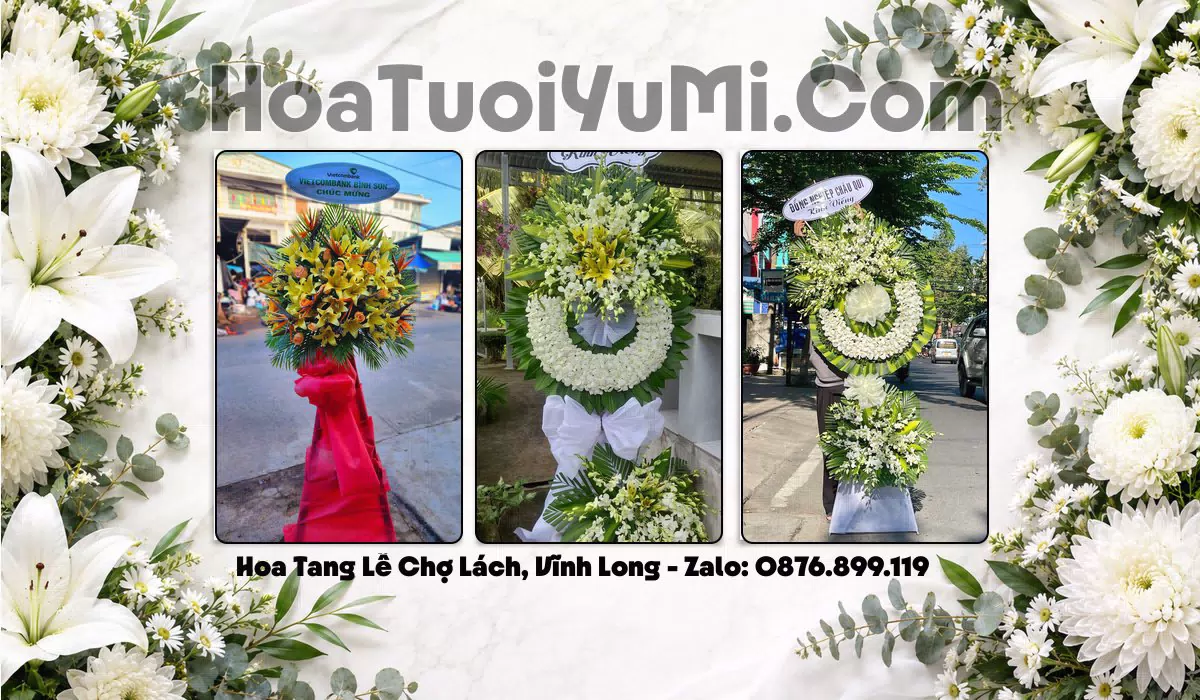 Vòng Hoa Viếng Xã Chợ Lách, Vĩnh Long - Giao Kịp Giờ