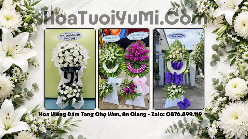 Vòng Hoa Viếng Xã Chợ Vàm, An Giang - Giao Kịp Giờ
