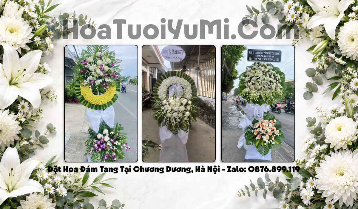 vòng hoa tang lễ Xã Chương Dương