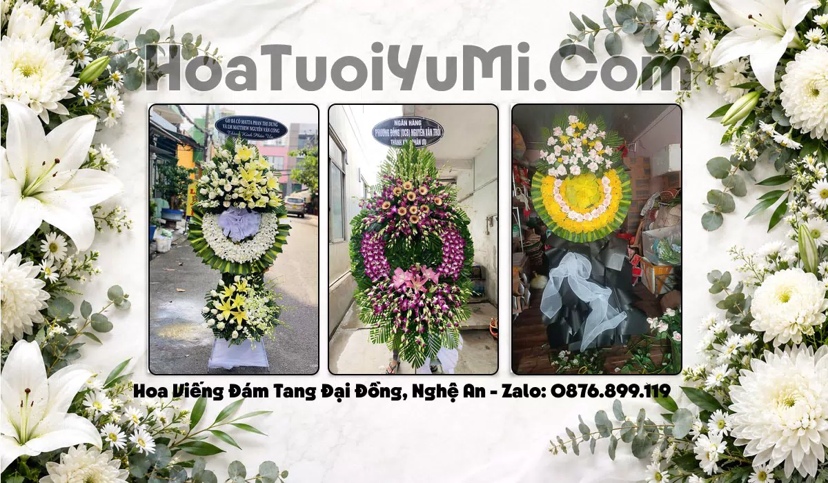 vòng hoa tang lễ tại Xã Đại Đồng, Tỉnh Nghệ An