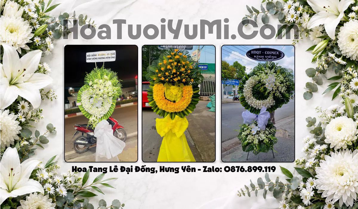 vòng hoa viếng Xã Đại Đồng Hưng Yên