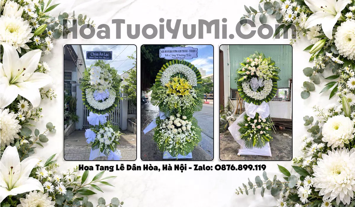 Vòng Hoa Viếng Xã Dân Hòa, Hà Nội - Giao Kịp Giờ