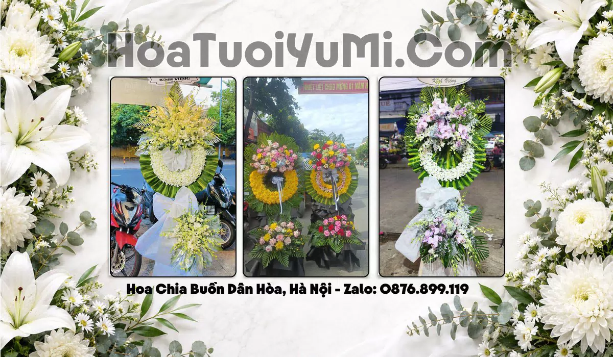 vòng hoa tang lễ Xã Dân Hòa