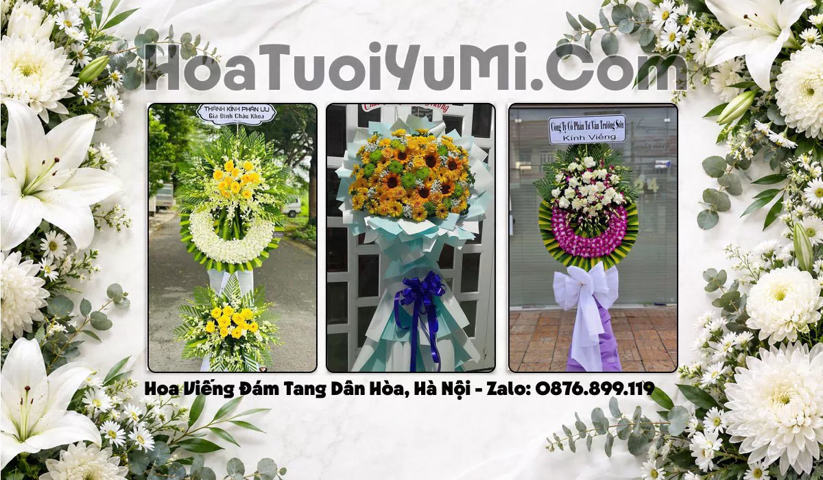kệ hoa viếng đám tang Xã Dân Hòa