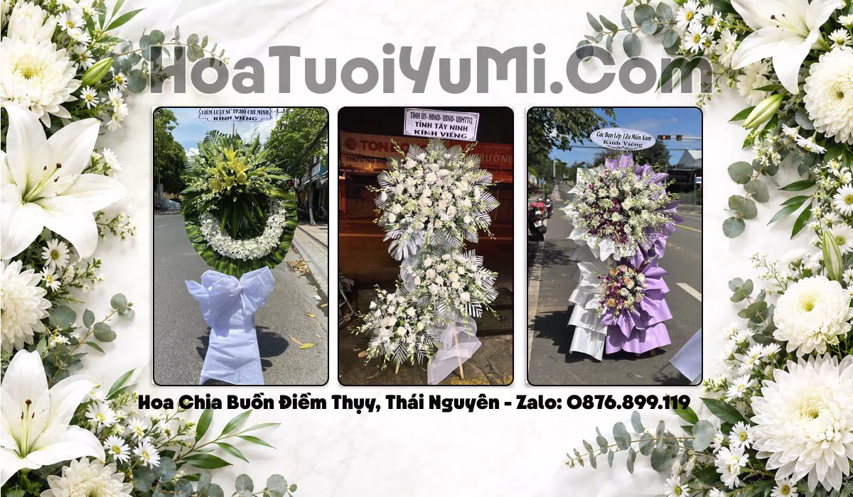 vòng hoa tang lễ Xã Điềm Thụy