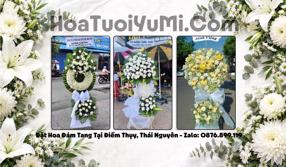 kệ hoa viếng đám tang Xã Điềm Thụy