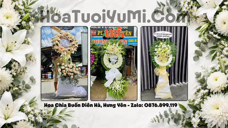 Vòng Hoa Viếng Xã Diên Hà, Hưng Yên - Giao Kịp Giờ