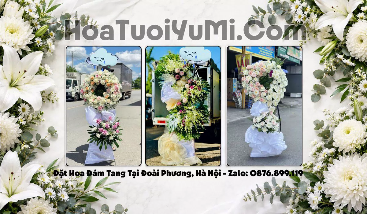 Đặt Hoa Viếng Đám Tang Tại Xã Đoài Phương, TP Hà Nội