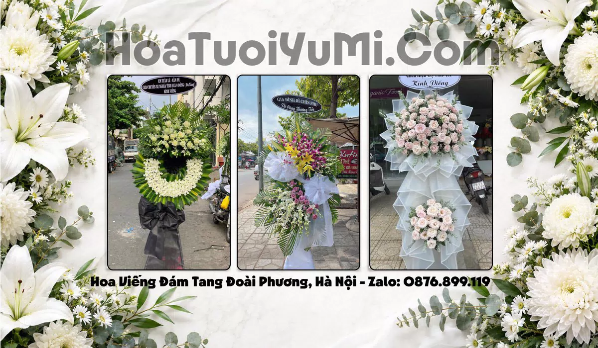 Vòng hoa tang lễ tại Xã Đoài Phương, Hà Nội